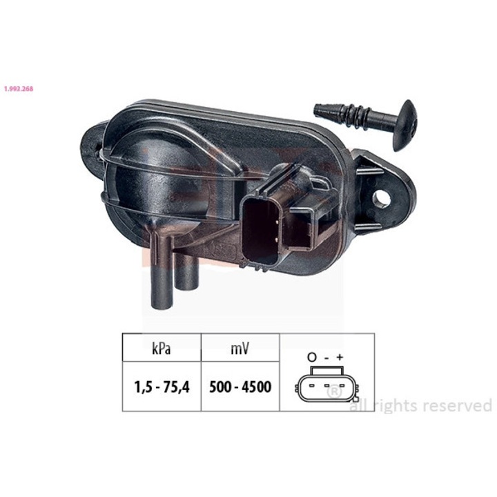 Légnyomás érzékelő 1.993.268 Ford C-Max/Focus 2/Focus 3/Focus C-Max/Galaxy 2/Galaxy Mk 2/Kuga 1/Mondeo 3/Mondeo 4/S-Max