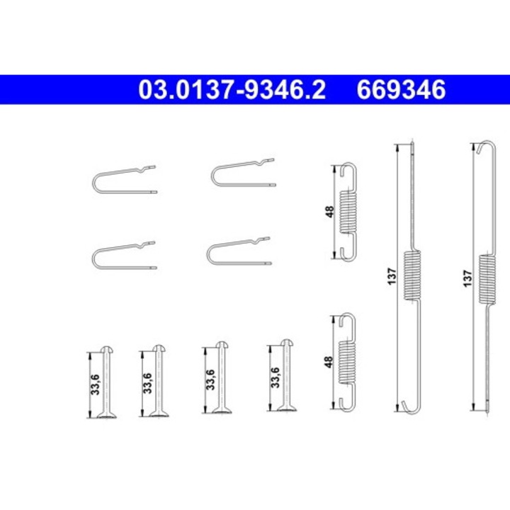 Set Accesorii, Sabot De Frana 03.0137-9346.2 Fiat Fullback Pick-Up Mitsubishi L200/L200 / Triton/Pajero Sport 2