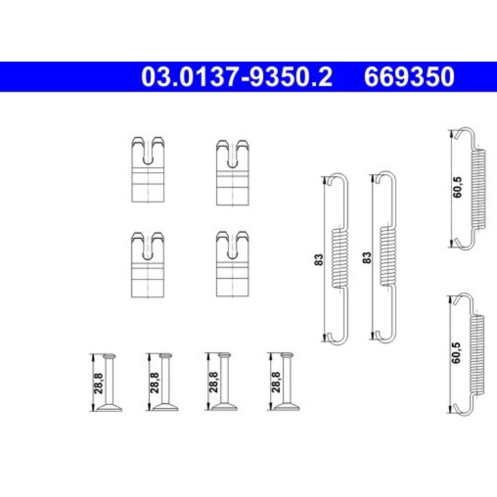 Set Accesorii, Saboti Frana Parcare 03.0137-9350.2 Land Rover Freelander 2
