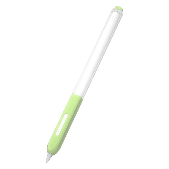Husa silicon transparenta HERUSI pentru creion iPad 2nd gen, anti-alunecare, 2 piese