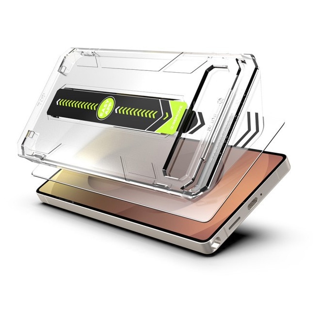 Folie Sticla Upzz® Titan Pentru Samsung Galaxy S26 ULTRA, Aplicator Inclus, Montaj Rapid, Transparenta Cu Rama Neagra