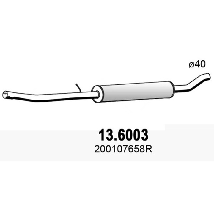 Междинна тръба 13.6003 Dacia Duster