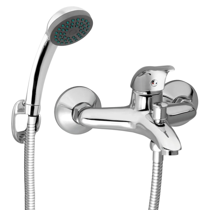 Baterie baie pentru cada / dus, Ferro Rosa BRR11, 18 X 16.2 X 10.5 + accesorii, montaj aplicat, monocomanda, finisaj cromat