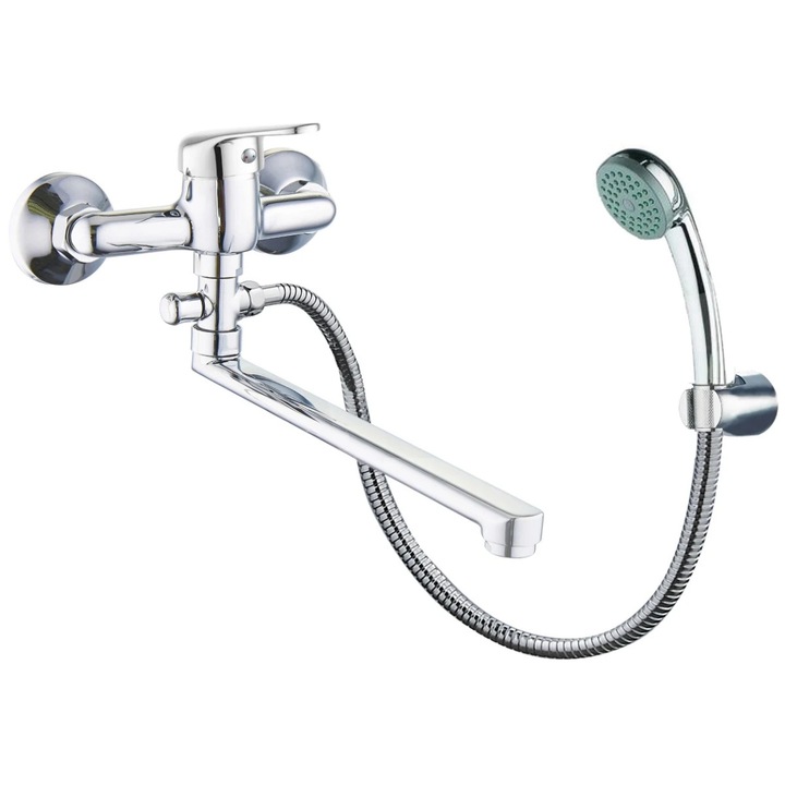 Baterie baie pentru cada / dus, Rena ZS54802B-366, montaj aplicat, monocomanda, finisaj cromat, set dus inclus