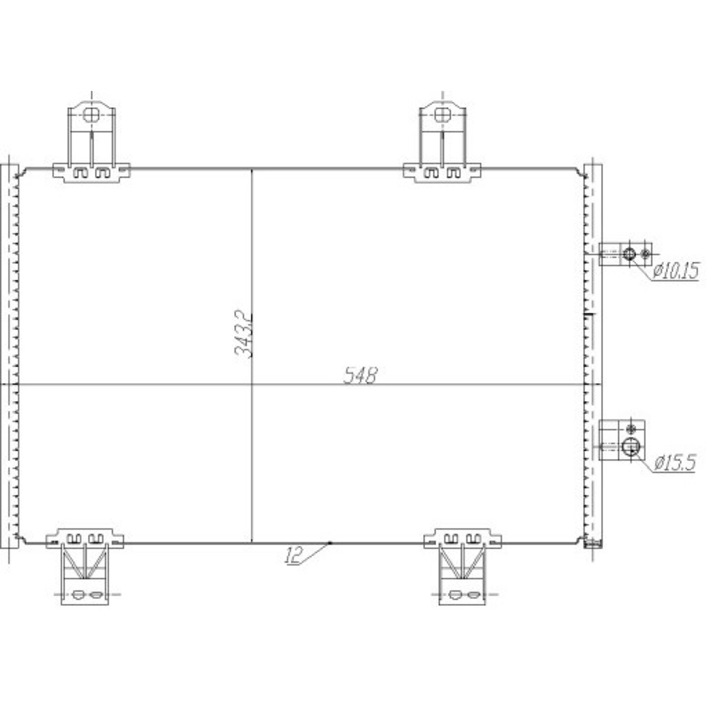 Kondenzátor, Klíma 350480 Mazda 2/Cx-3
