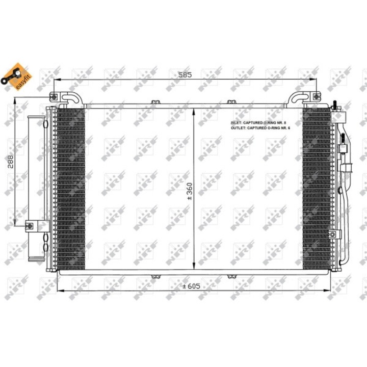 Condensator, Climatizare 35477 Hyundai Matrix