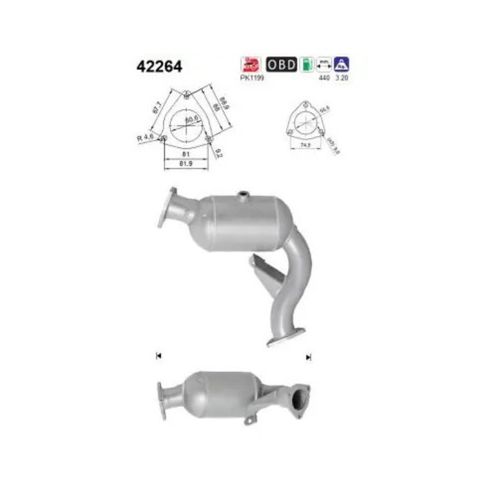 Catalizator 42264 Audi A4 B8/A5/Q5