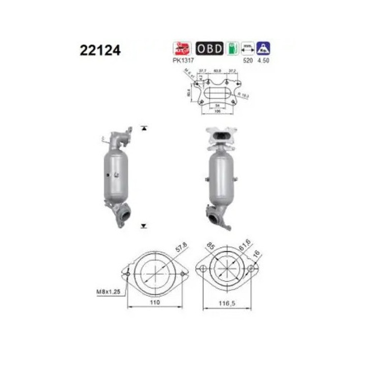 Catalizator 22124 Honda Cr-5 4