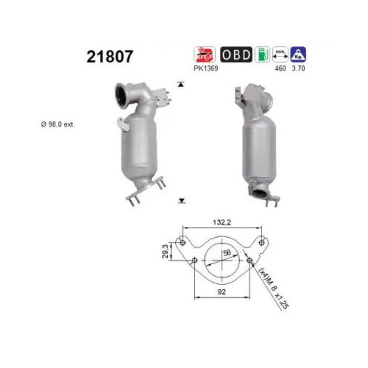 Katalizátor 21807 Opel Insignia B/Insignia B Country/Insignia B Grand Sport Vauxhall Insignia Mk IIsport