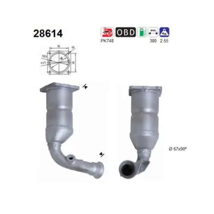Katalizátor 28614 Citroën C4/C4 1 Peugeot 206/307