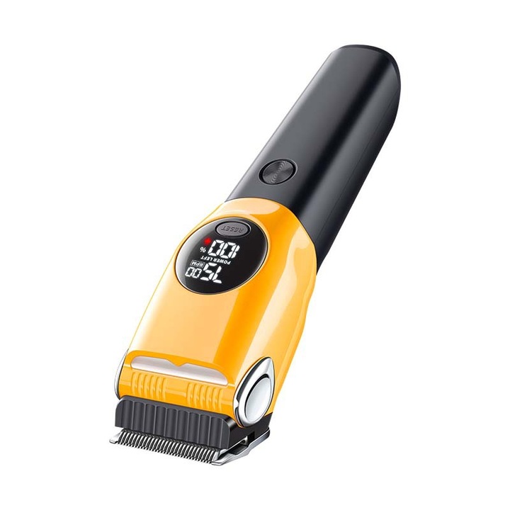 Masina de tuns caini, Galben/Negru, LED