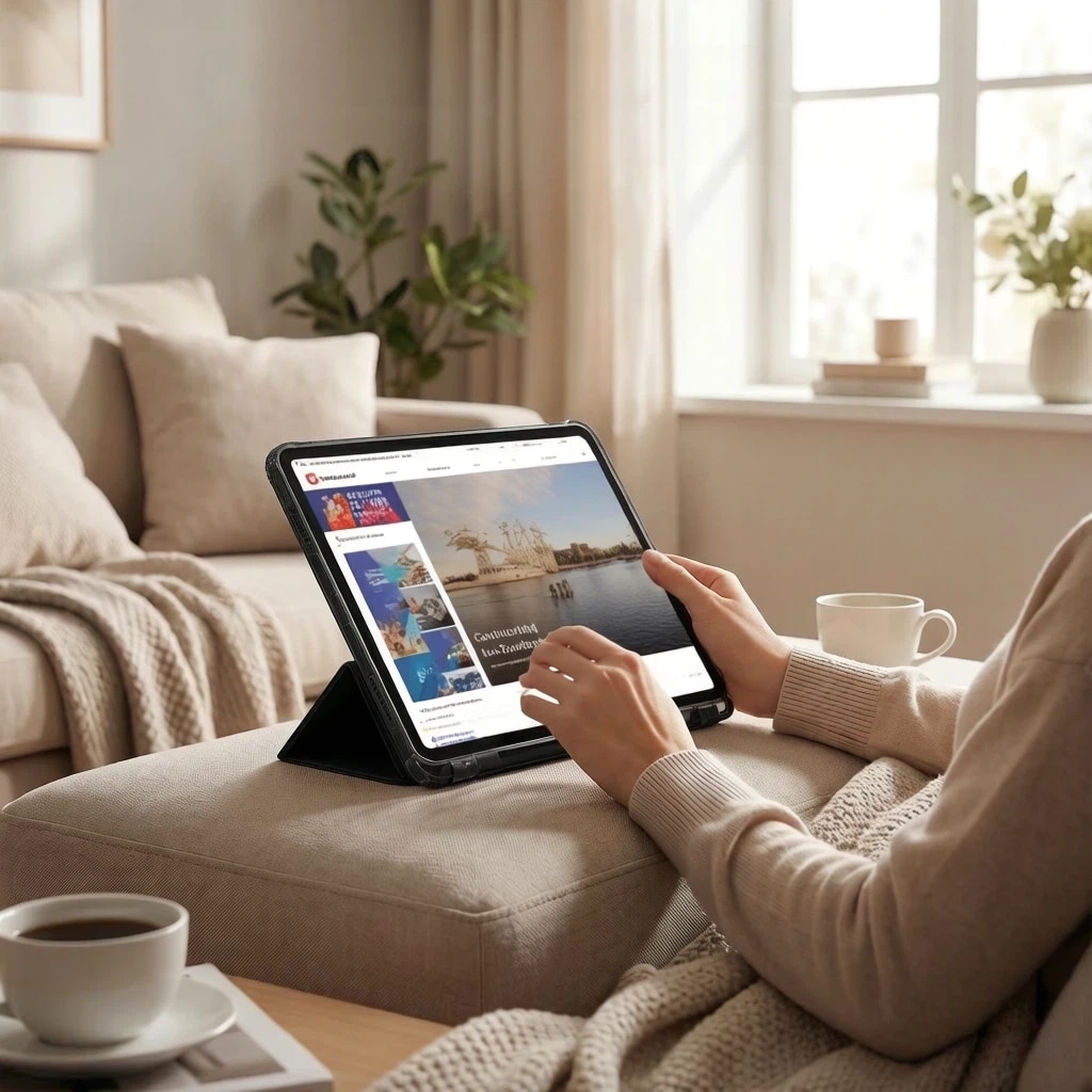 Husa de protectie pentru tableta iPad 10 (2022, 10.9"), pliere 3+Y, suport portret si peisaj, rama transparenta, cu suport pentru creion, Ugo®, neagra