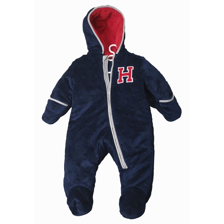 Salopetă băieți, Tommy Hilfiger, catifea bleumarin, 6-9 luni, 68x74cm