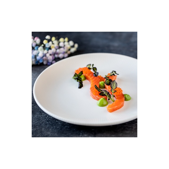 Farfurie intinsa alba portelan Bonna Iris White 25 cm SET 6 BUC