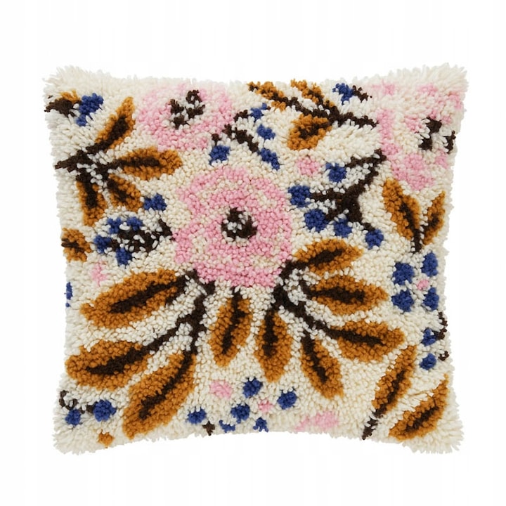 Set Creativ Perna Diy, Habarri, Material: Bumbac, Fir Acrilic, Greutate: 0,8 Kg, Nivel De Dificultate: 6/7, Varsta Recomandata: 10+, 41 cmx41 cm, Multicolor