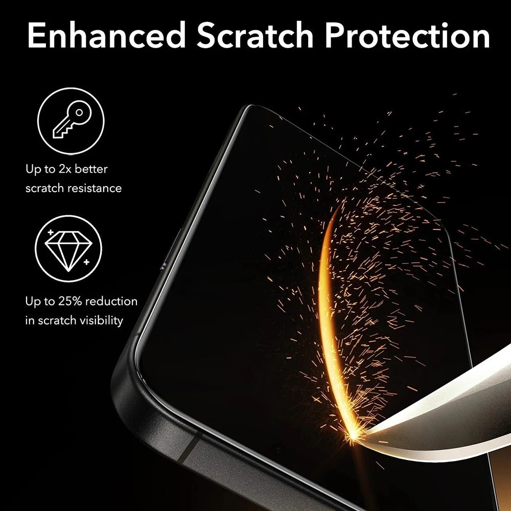 Folie pentru iPhone 17 / iPhone 16 Pro (set 3) - ESR Corning Gorilla Glass UltraFit Privacya„¢ - Black