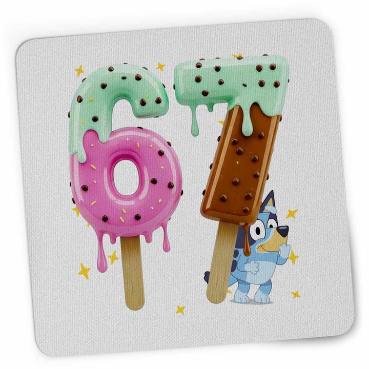 Mousepad Six Seven Inghetata Bluey Creme 67 CoolTrend, 21x19cm