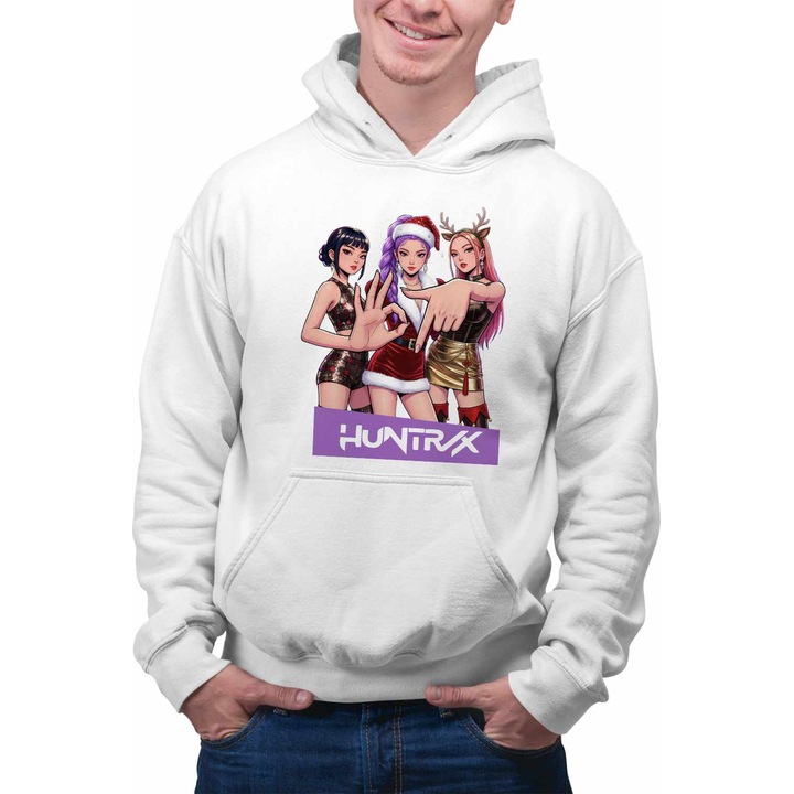 Hanorac Barbati Six Seven Huntrix 67 Demon Hunters Kpop CoolTrend, alb, marime L
