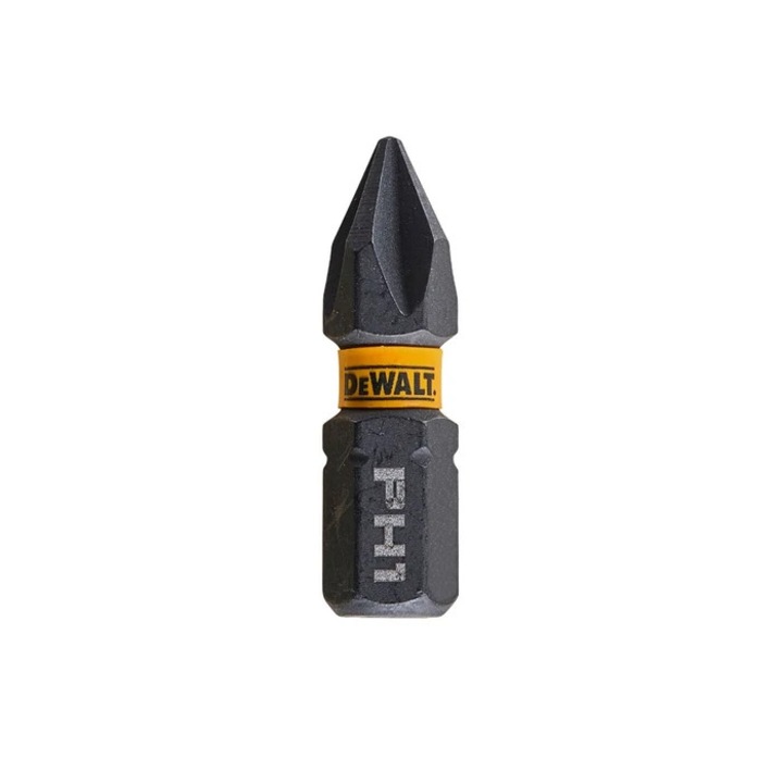 Set 5 biti pentru insurubare DeWalt Flextorq PH1, 25 mm, prindere hexagonala