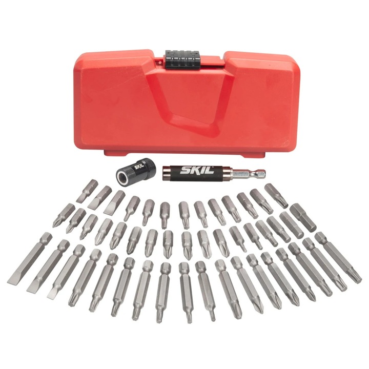 Set 50 piese pentru insurubare, Skil, bitii de 25mm si 50mm, cu suport magnetic