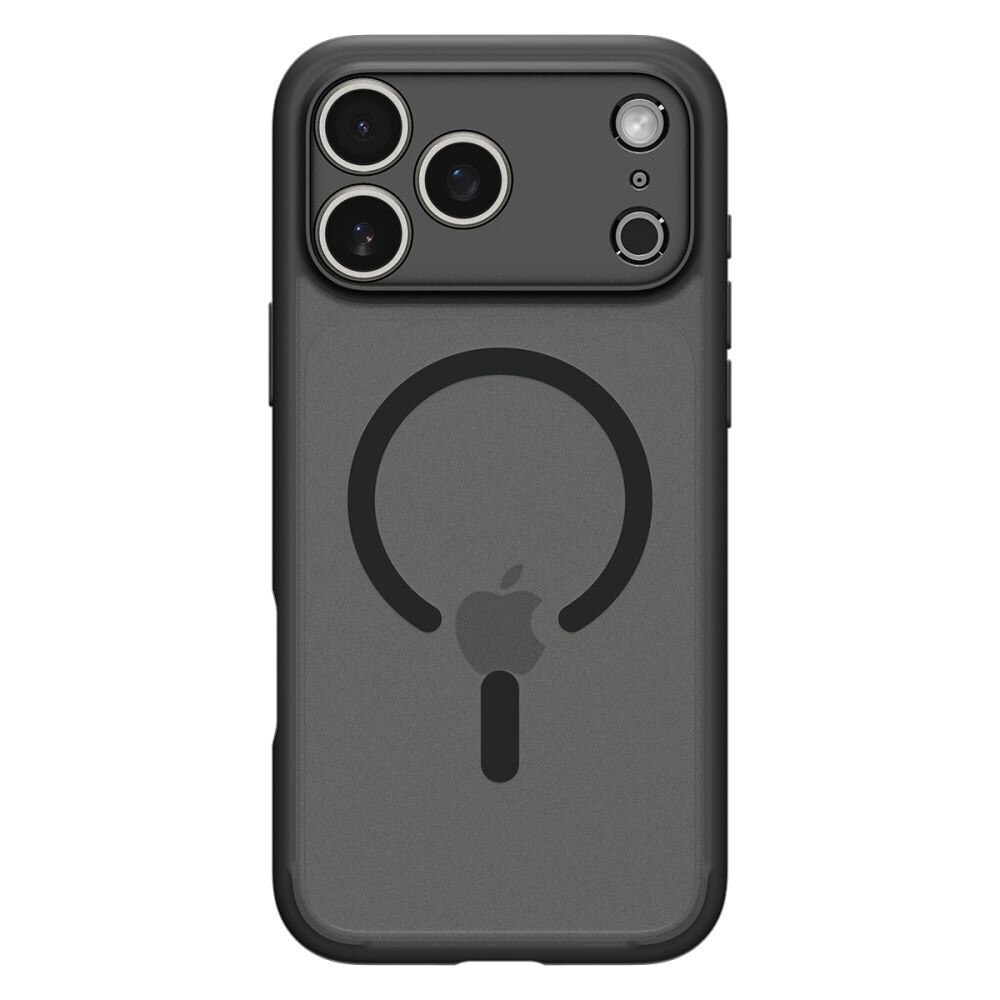 Carcasa Spigen Ultra Hybrid MagSafe pentru iPhone 17 Pro, protecție camera, fumuriu/negru