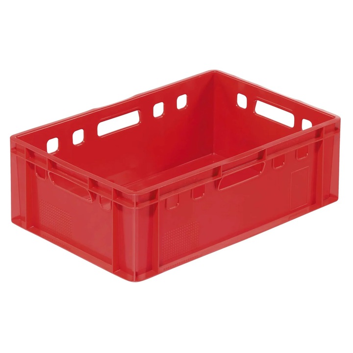 Container pentru Carne Westfalia Euro E2 HDPE Alimentar 60x40x20 cm Rosu