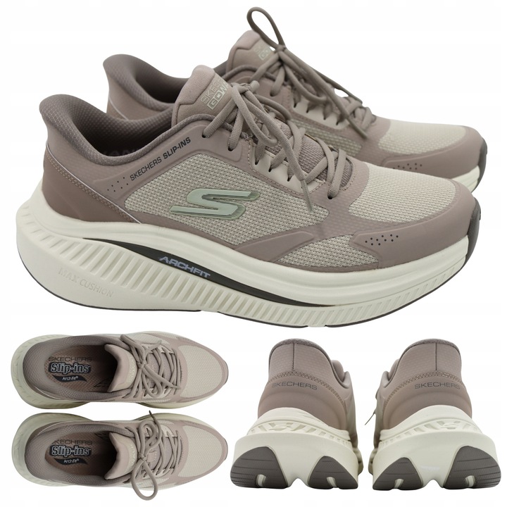 Pantofi sport bărbătești, Skechers, 42.5, bej, suport arc Arch Fit