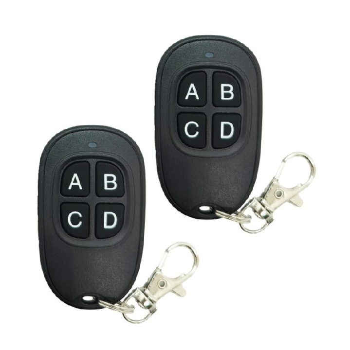 Gantch univerzális távtanító távirányító, 4 gombos kialakítás, fix kód, tanítható kód, részben gördülő kód, 433 MHz frekvencia, CR2016x2 elemmel működik, YD-Blackkit2 hozzáféréshez alkalmas