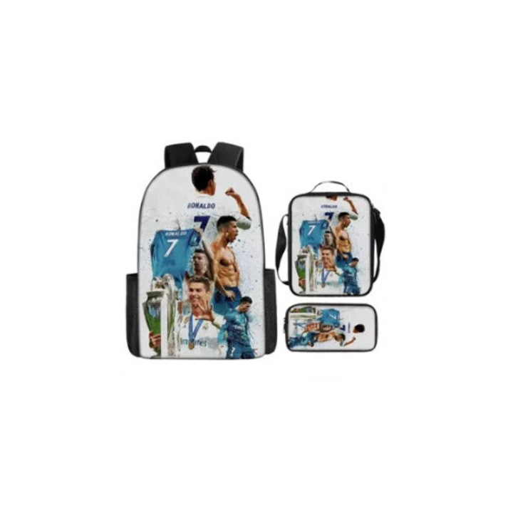 Set ghiozdan copii Cristiano Ronaldo, 3 piese, multicolor