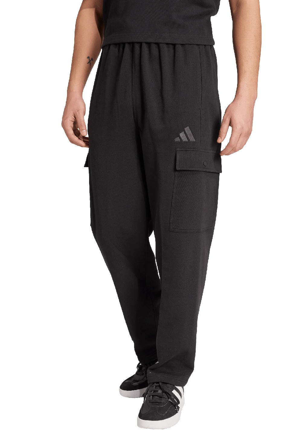 adidas Sportswear, Pantaloni cargo de bumbac, Negru, L