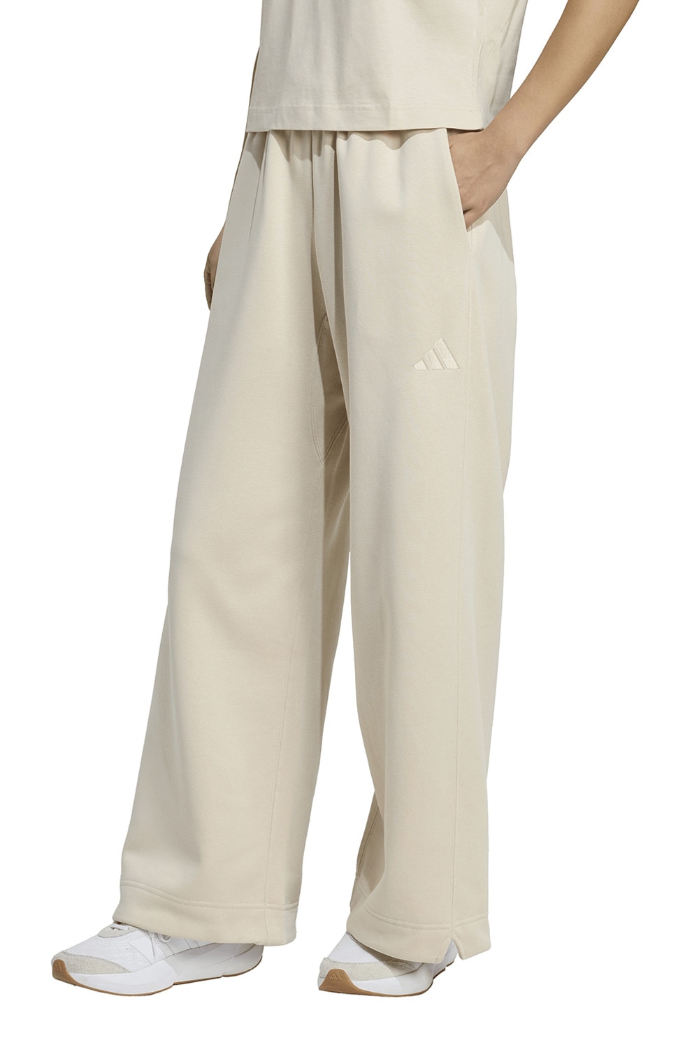 adidas Sportswear, Pantaloni de trening cu croiala ampla ALL SZN, Crem, M