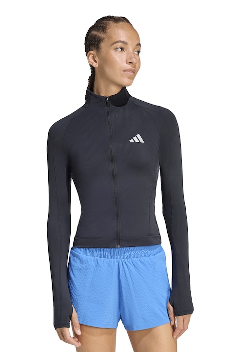 adidas Performance, Яке за бягане с цип, Черен