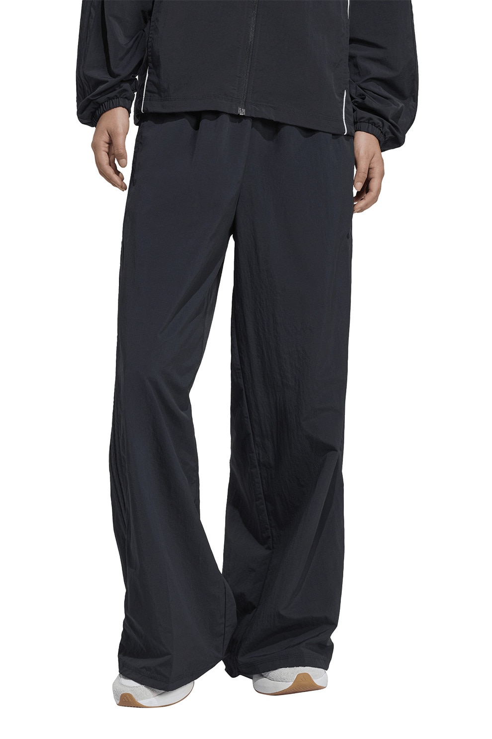 adidas Sportswear, Pantaloni de trening ampli Iconic, Negru, M