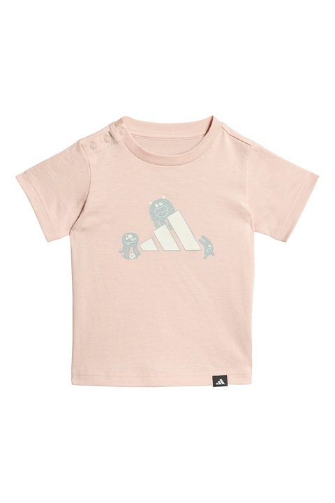 adidas Sportswear, Tirons mintás pamutpóló, Barackszín