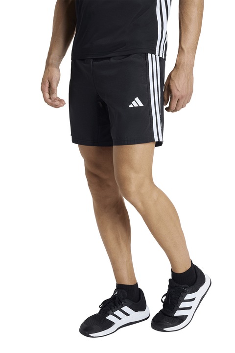 adidas Performance, Pantaloni scurti cu buzunare cu fermoar pentru fitness Essentials, Alb/Negru