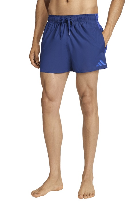 adidas Sportswear, Pantaloni scurti de baie cu snur in talie, Albastru inchis, XL