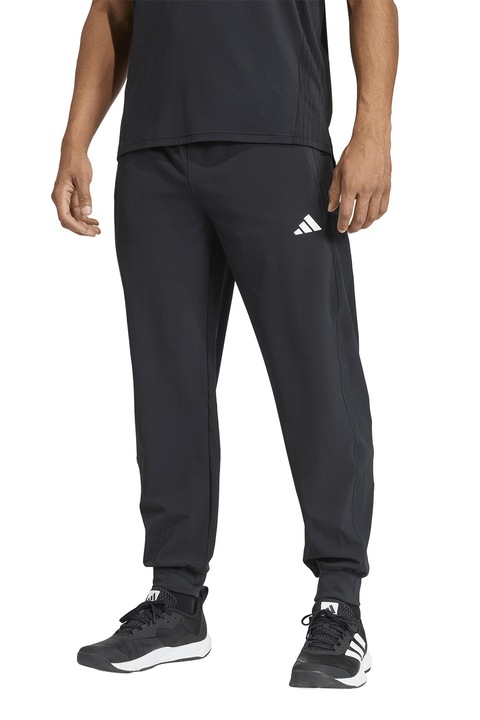 adidas Performance, Pantaloni regular fit pentru fitness Essentials Flex, Negru