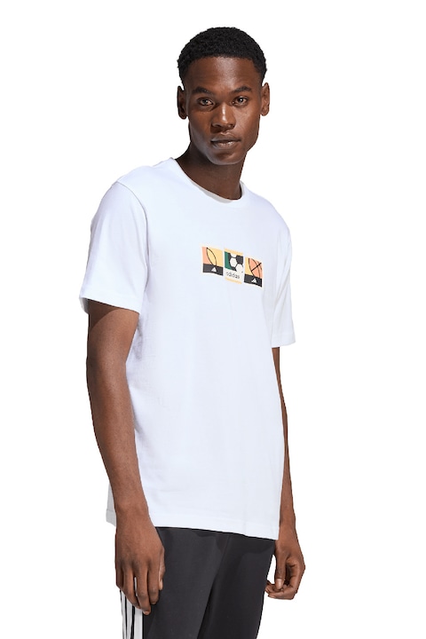 adidas Sportswear, Mintás pamutpóló, Fehér