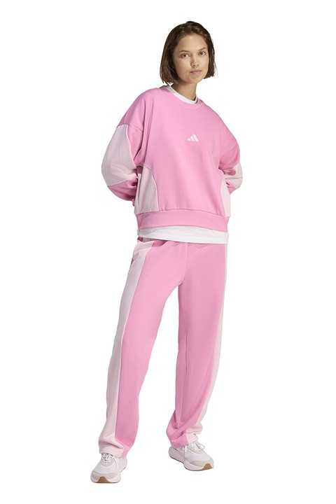 adidas Sportswear, Trening cu segmente contrastante Laziday, Alb/Roz
