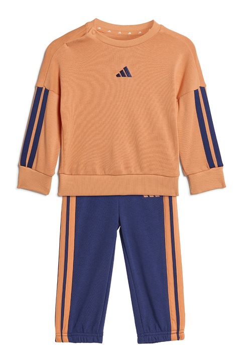 adidas Sportswear, Trening din amestec de bumbac cu decolteu la baza gatului, Portocaliu pal/Bleumarin