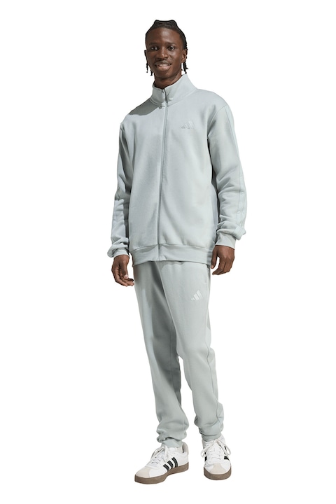 adidas Sportswear, Trening din amestec de bumbac cu logo, Verde pal