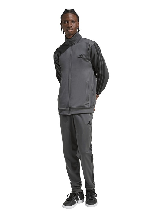 adidas Sportswear, Trening cu logo brodat, Gri