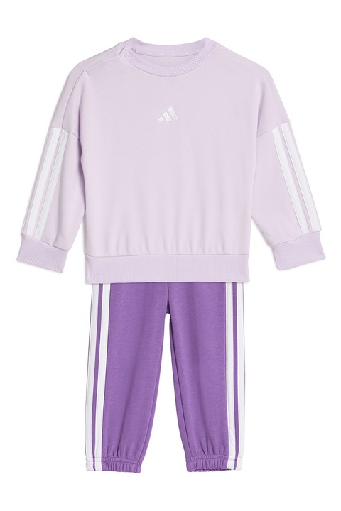 adidas Sportswear, Trening din amestec de bumbac cu decolteu la baza gatului, Albastru lavanda