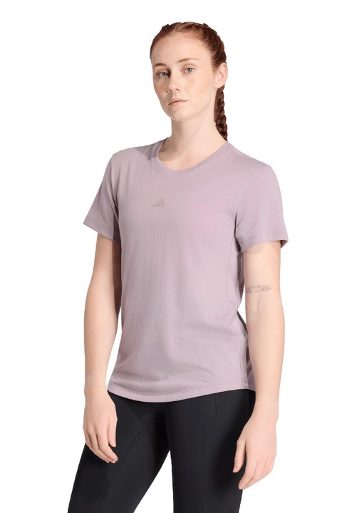 adidas Performance, Tricou cu decolteu la baza gatului, pentru antrenament Motion, Lila