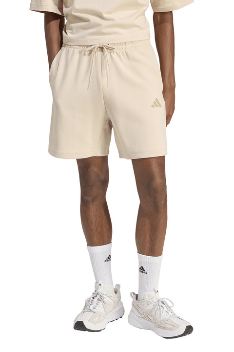 adidas Sportswear, Pantaloni de trening scurti cu logo Future Icons, Bej deschis
