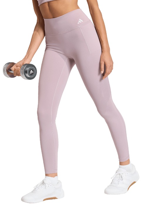 adidas Performance, Colanti cu buzunare laterale pentru fitness, Lila pal