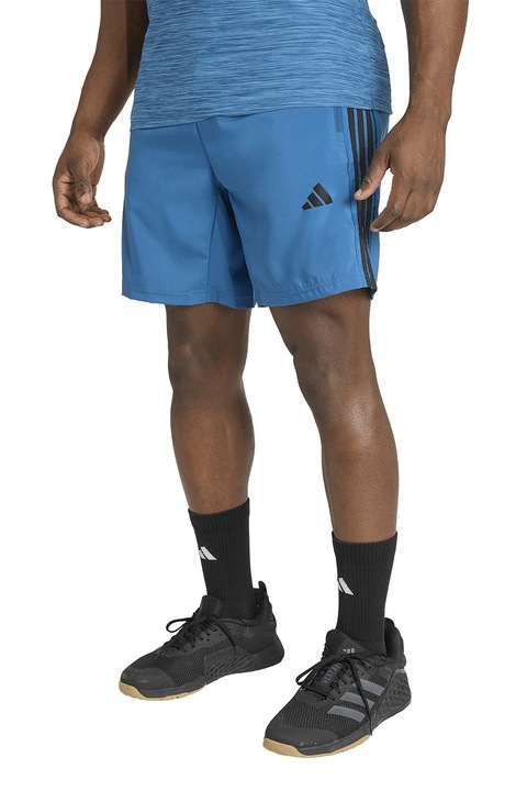 adidas Performance, Pantaloni scurti cu buzunare cu fermoar pentru fitness Essentials, Albastru deschis