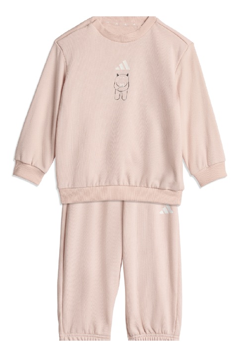 adidas Sportswear, Trening din amestec de bumbac cu imprimeu grafic pe spate, Piersica