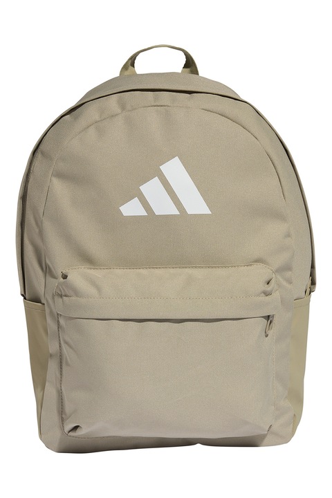 adidas Performance, Rucsac unisex din material textil Classic Bars - 27.5 L, Alb, Maro camel