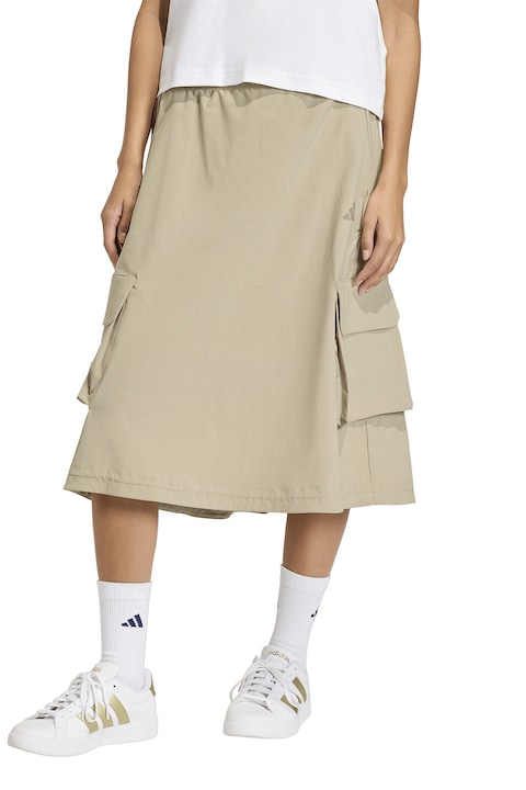 adidas Sportswear, Fusta midi Q2 Cargo, Bej deschis